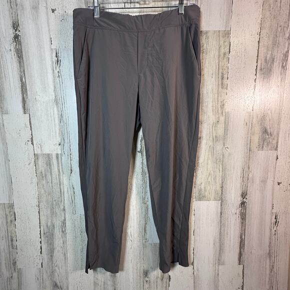 Athleta Pants - Athleta Grey Athleisure Pants | Sz 12 | Ribbed Side Pockets | Pull-On | Stretch